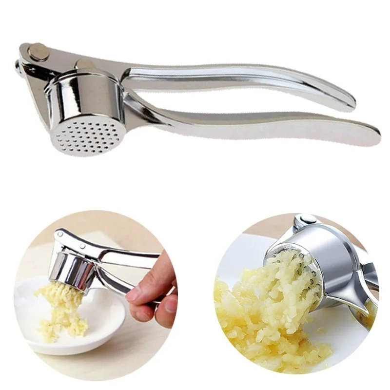 Easy to Use Accessories Manual Garlic Press Stainless Steel Garlic Crusher Handheld Masher Household Kitchen Garlic Press