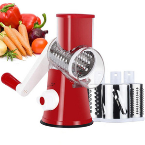 Multi Vegetable Shredder And Fruit Slicer Grater Multifunctional Cucumber Slicer 3 In 1 Rotary Cheese Grater Vegetable Slicer