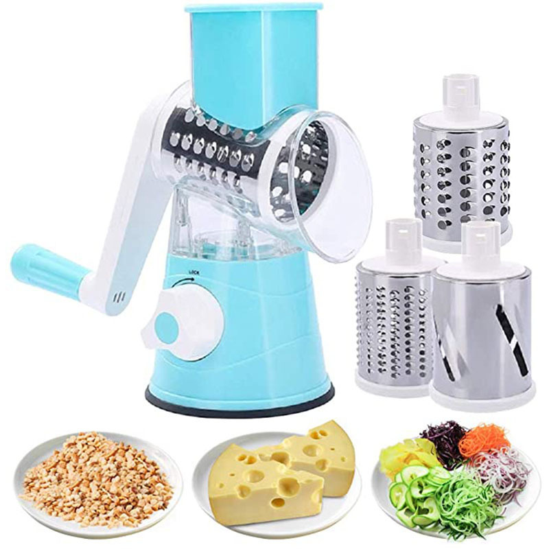 Multifunctional Vegetable Chopper Vegetable Slicer Chopper Potato Cutter Grinder Rotate Vegetable Cutter Portable Chopper Grater