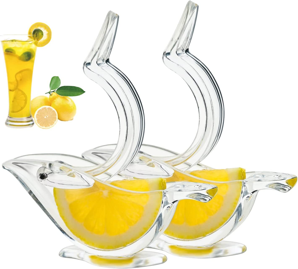 2023 Hot Sales Juicer Lemon Squeezer Durable Kitchen Manual Glass Bird Lmon Squeezer  Gadgets Acrylic nual Lemon Slice Squeezer