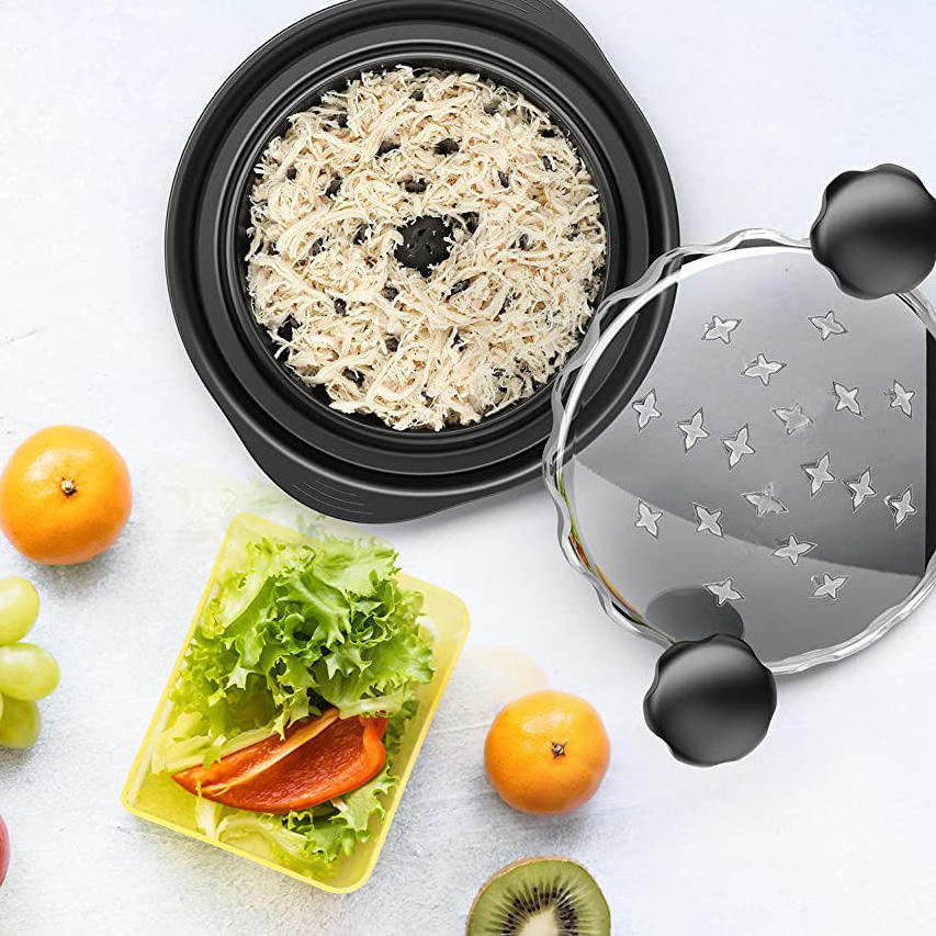 2023 New Arrival Bbq Meat Shredder Durable Transparent Chicken Shredder Hand Chicken Shredder With Clear Lid For Kitchen Gadgets