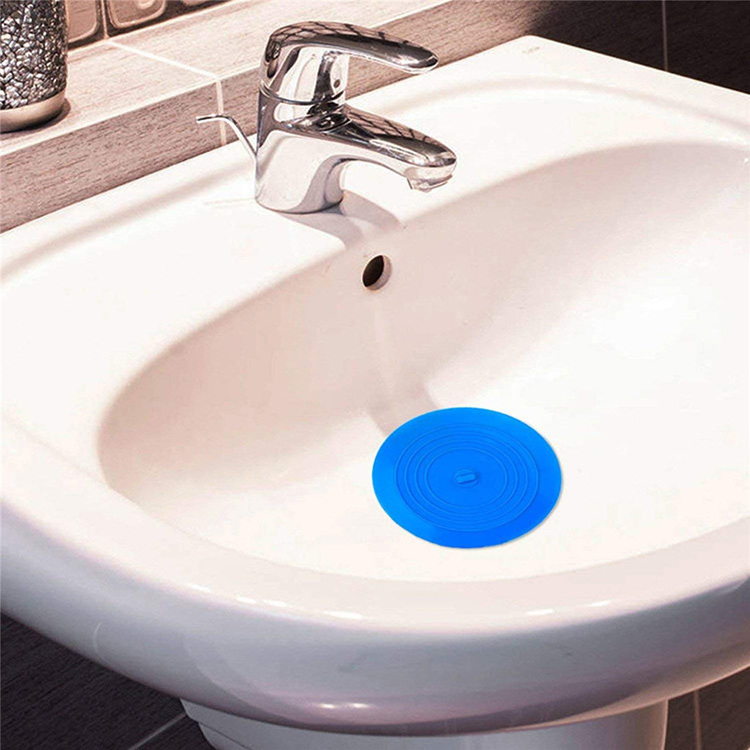 6 Inches Reusable Multifunction Round Shape Silicone Drain Stopper For Kitchen Laundry Silicone Sink Cover