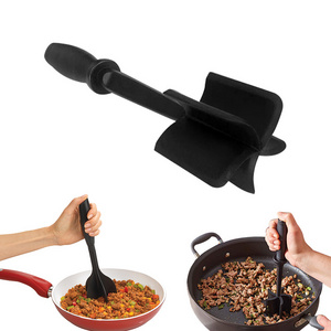 5 Curve Blades Ground Beef Masher,Resistant Meat Potato Masher,Masher Tool for Hamburger Meat