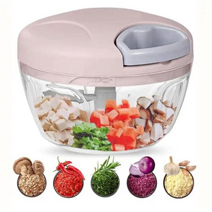 2023 Kitchen Accessories Mini Manual Vegetable Fruit Garlic Blender Garlic Cutter Ginger Onion Meat Shredder Hand Pull Chopper