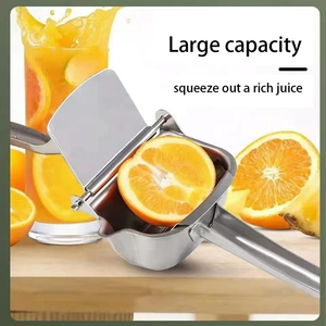 Premium Small Manual Portable Big Mouth Citrus Juicers Multi Functional Stainless Steel Handheld Orange Extractor Citrus Juicer