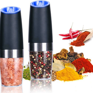 2023 Adjustable Electric Automatic Mill Pepper And Salt Grinder Set Rechargeable Gravity Electric  Grinder For Kitchen Use