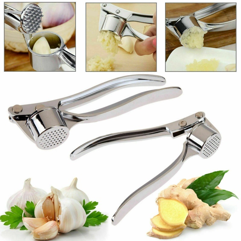 Easy to Use Accessories Manual Garlic Press Stainless Steel Garlic Crusher Handheld Masher Household Kitchen Garlic Press