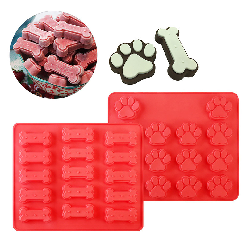 Wholesale Custom BPA Free Silicone Dog Bone Shape Cake Mold Make Chocolate Candy Biscuits Silicone Cake Mold