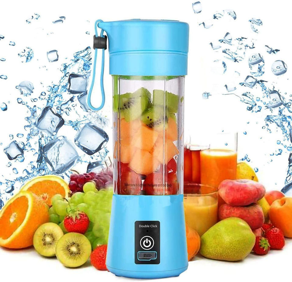 2024 New Product Small Blender Portable Personal Mini Juicer Cup 380ML Electric Orange Juice Blender for Kitchen Gadgets Plastic