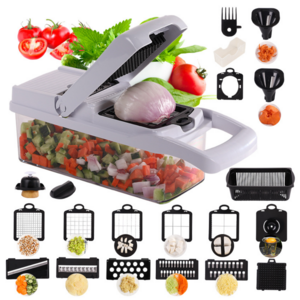 22 In 1 Processor Manual Hand Kitchen Dicer Cutter Machine Salad Potato Carrot Garlic Fruits Vegetable Chopper Mandolin Slicer