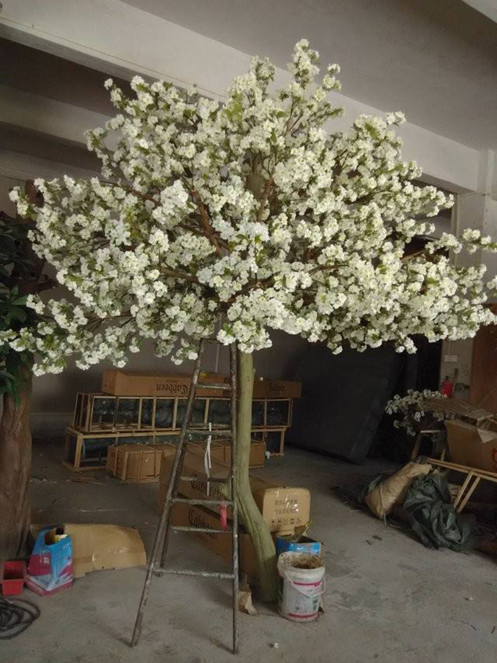 Artificial White Cherry Blossom Tree Artificial Wedding Decoration Centerpiece Outdoor Lighted Large Fake Cherry Blossom Trees