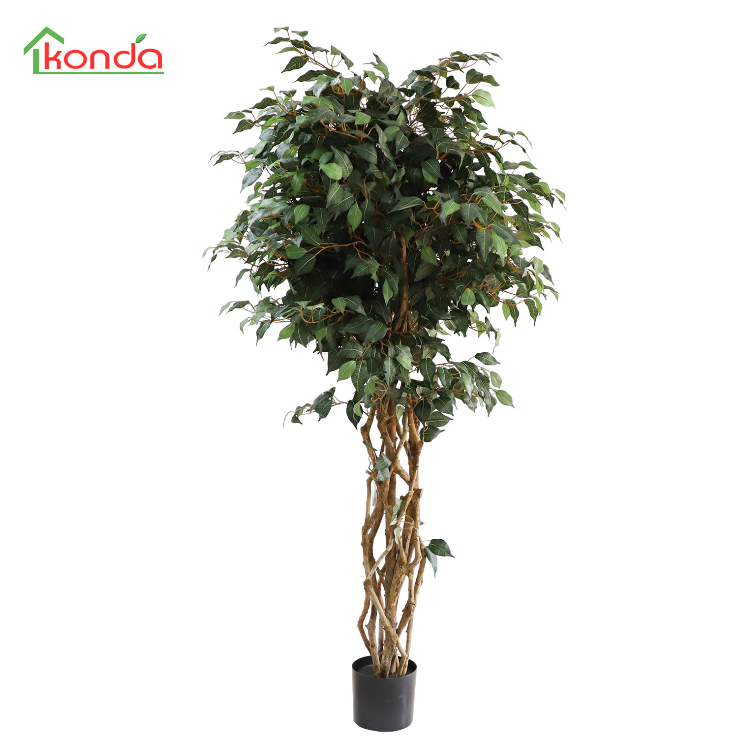 Home Artificial Bonsai Trees Fake Outdoor Leaf Plastic Decorative Plants Artificial Banyan Tree