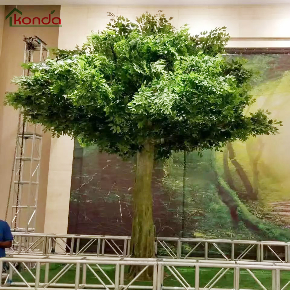 OEM Outdoor Landscape Large Decorative Tree Plastic Fiberglass Trunk Artificial Big Banyan Tree