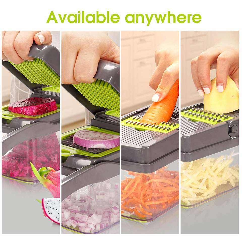 2023 Vegetable Slicer Shredder Potato Onion Chopper Manual Multifunctional Vegetable And Fruit Cutter 14 In 1 Vegetable Chopper