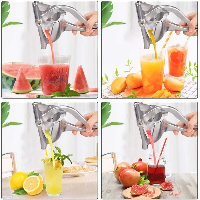 Hot Sale Professional Multipurpose Manual Big Mouth Stainless Steel Handheld Press Operated Orange Juicer Citrus Fruit Juicer