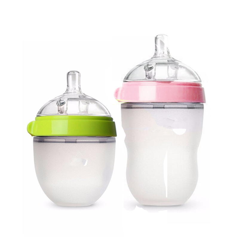 Hot Selling Baby Milk Bottle New Design Baby Feeding Bottle Food Grade Silicone Baby Bottles For Newborn