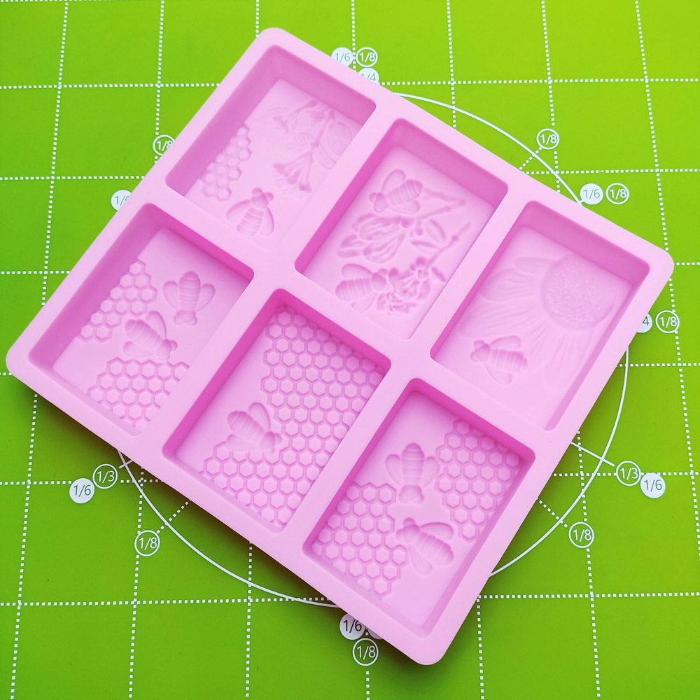 New Food Grade Silicone 3D Soap Mold With 6-Cavity Square Shape  Handmade Soap Maker Fondant Cupcake Muffin Candle Baking Tray