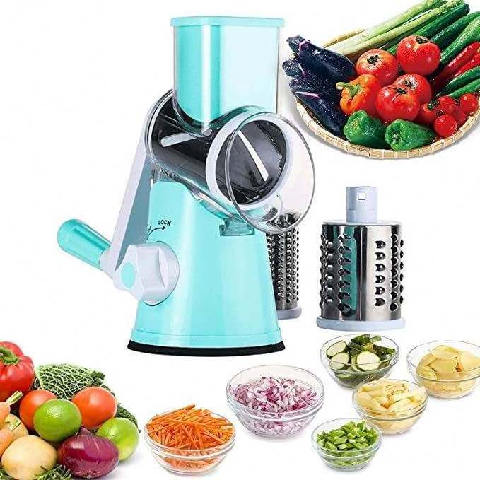 New Product Ideas 2024 Upgrade Multipurpose Hand Operated Safe Rotary Mandoline Vegetable Fruit Spiral Grater Slicer Cutter