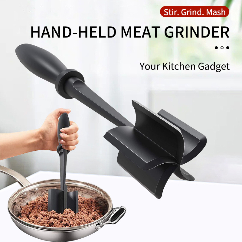 Premium Heat Resistant 5 Blade Hamburger Meat Chopper,Meat Beaf Potato Masher Tools For Chitchen