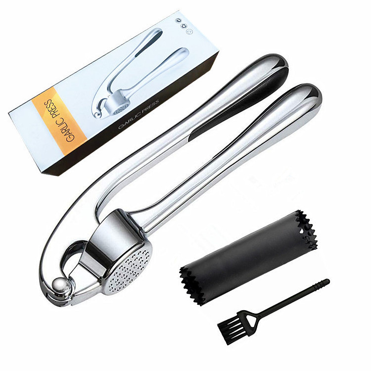 New Kitchen Accessories Manual Garlic Press Zinc Alloy Garlic Crusher Handheld Squeezer Masher Household Kitchen Garlic