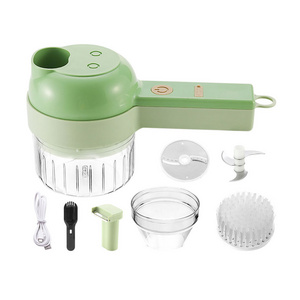 2024 New Kitchen Gadgets Tools USB Rechargeable Handheld Portable Automatic 4 In 1 Electric Vegetable Slicer Cutter Set