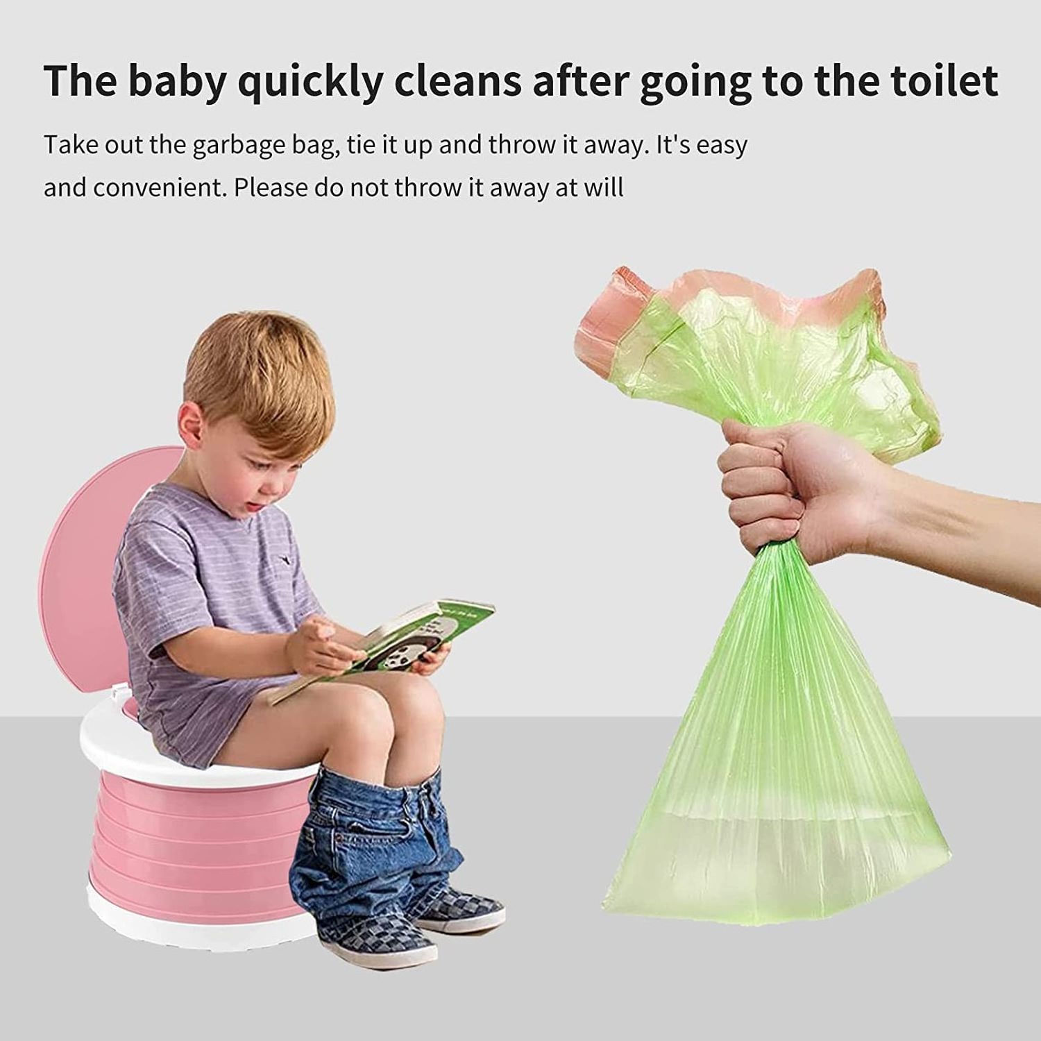 New Design Foldable Kids Toilet Travel Round Foldable Baby Toilets Potty Training Foldable Toilet For Children Baby