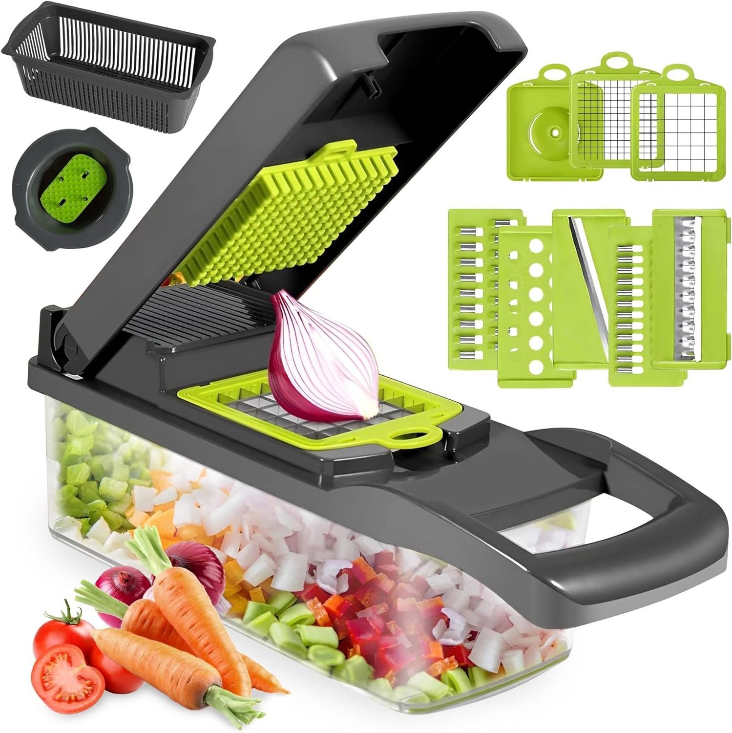 New Products Kitchen Tools Onion Potato Fruit Vegetable Chopper 12 In 1 Multifunctional Manual Vegetable Chopper Slicer Cutter