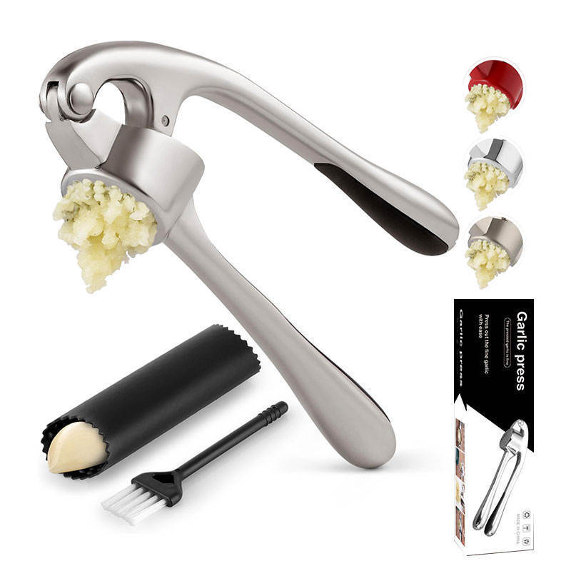 New Kitchen Accessories Manual Garlic Press Zinc Alloy Garlic Crusher Handheld Squeezer Masher Household Kitchen Garlic