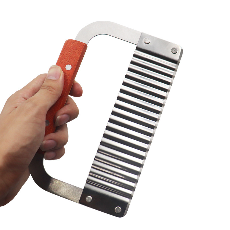 New Design Stainless Steel Handheld Wave Knife Serrated Blade Chopper Carrot Potato Slicer Vegetable Tools