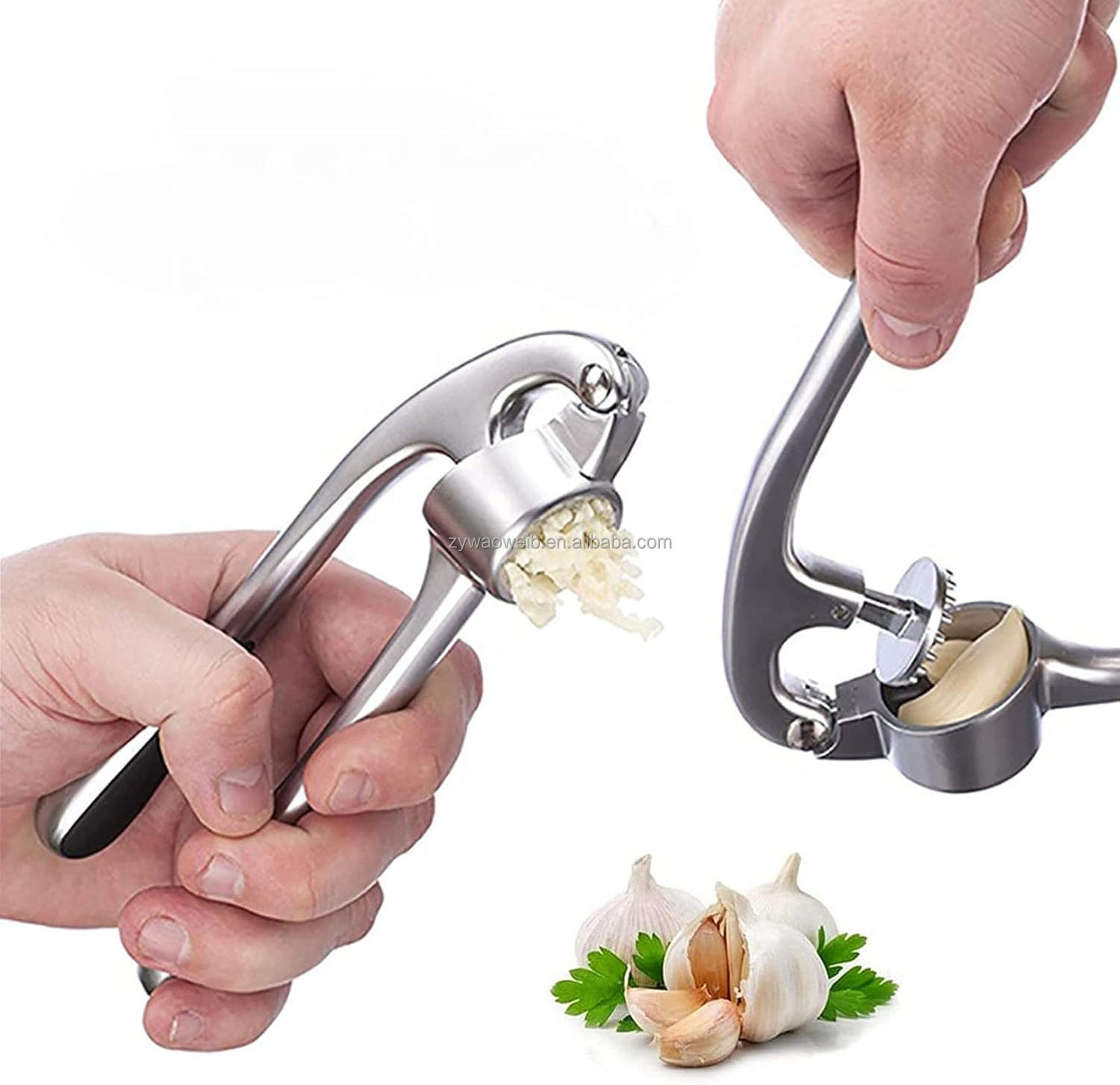 New Kitchen Accessories Manual Garlic Press Zinc Alloy Garlic Crusher Handheld Squeezer Masher Household Kitchen Garlic