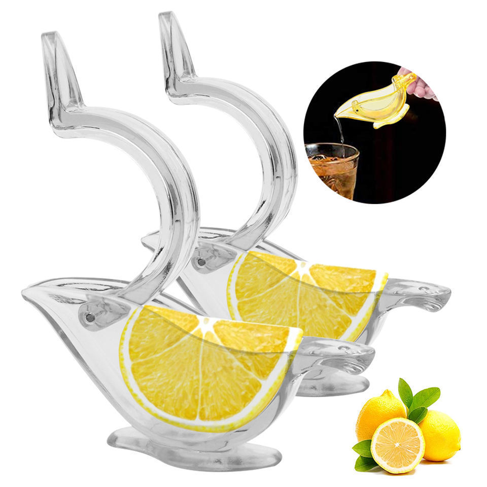 Mini Manual Bird Shaped Lemon Squeezer Juicer Acrylic Crystal Bird Lemon Press Squeezer Portable Cute Transparent Lemon Squeezer