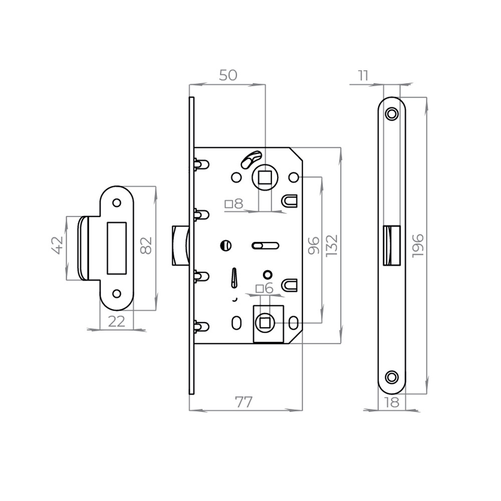 Interior Room Bathroom Latch Lock