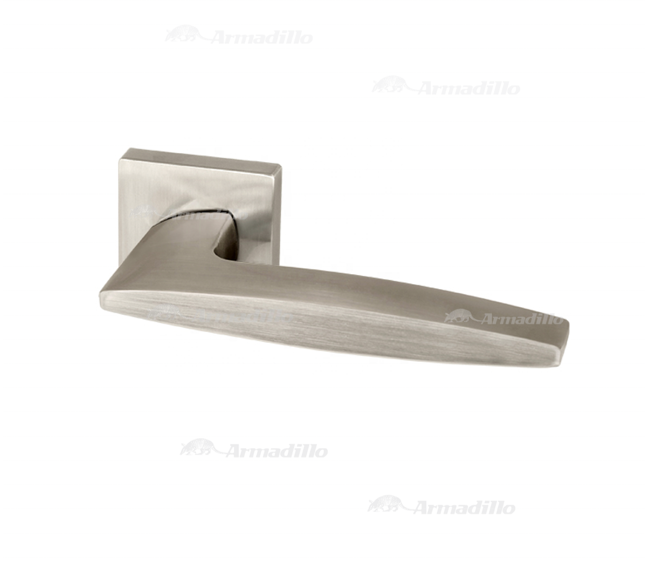 European Interior Satin Nickel Zinc Alloy Square Rosette Door Lever Handle