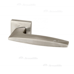 European Interior Satin Nickel Zinc Alloy Square Rosette Door Lever Handle