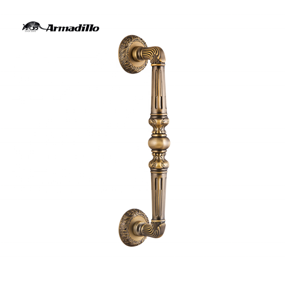 European Design Wood Door Bronze Pull Door Handles