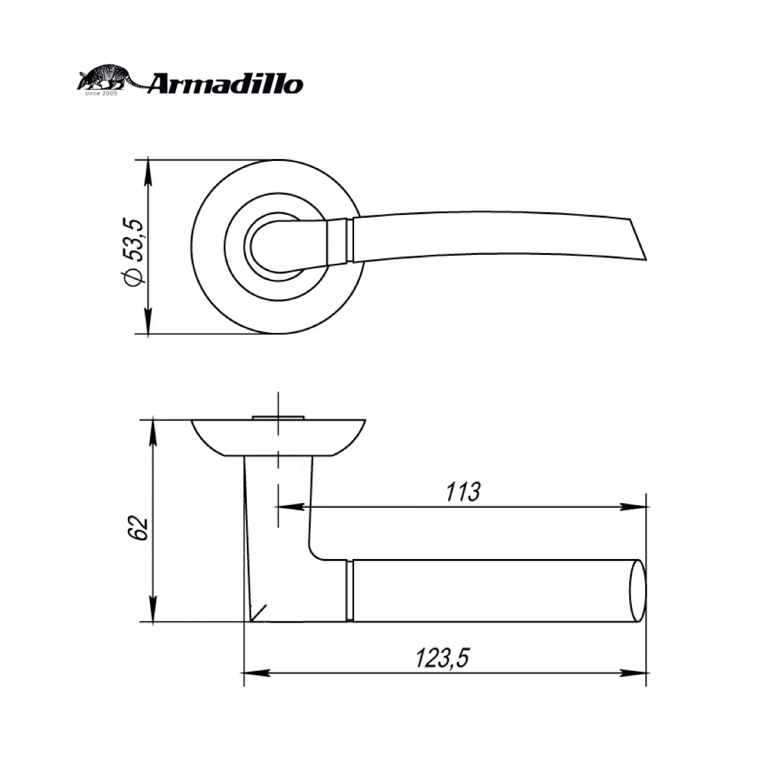 Gold Door Hardware and Aluminum Door Lever Handles