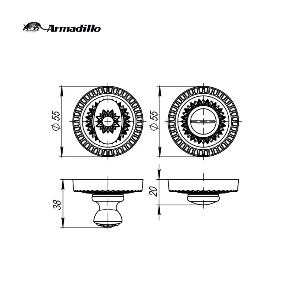 Online Selling Classic Design Door Handle Escutcheon Bathroom Thumb Turn Locks