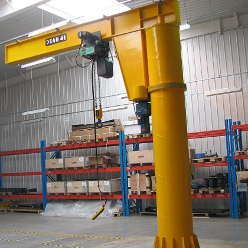 1 ton 2 ton 3 ton 5 ton 360 degree rotating pillar mounted jib crane with chain hoist