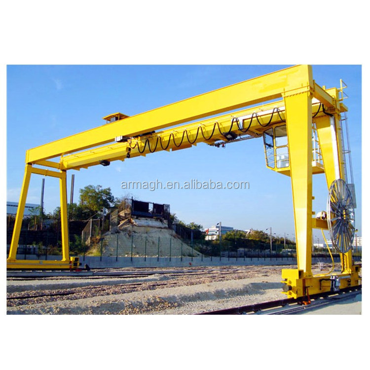 Gantry Crane With Magnet Or Electromagnetic Plate Rtg Type 40 Feet Rubber Tire Container Gantry Cranes