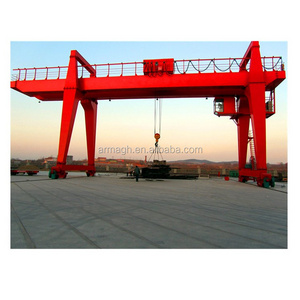 Gantry Crane With Magnet Or Electromagnetic Plate Rtg Type 40 Feet Rubber Tire Container Gantry Cranes