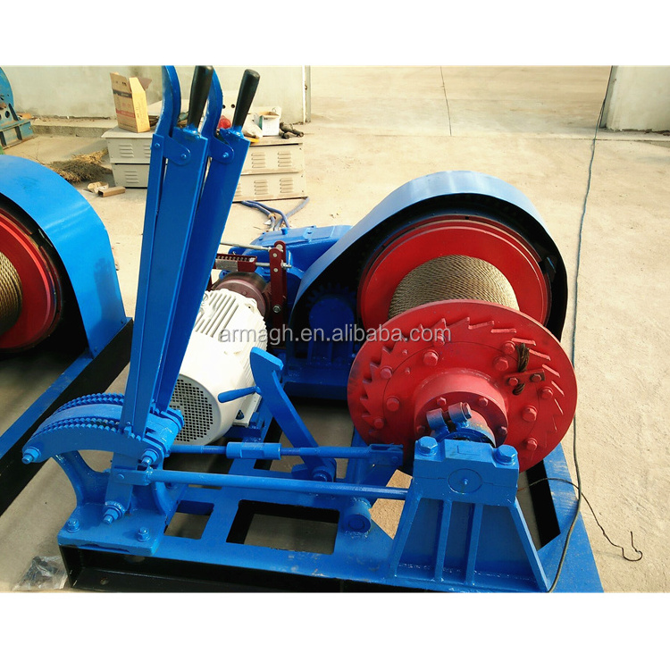 electric winch for pulling flat barge