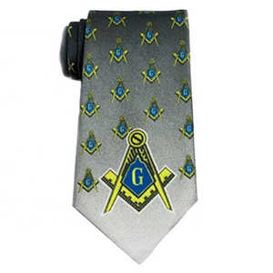 Wholesale Masonic Regalia Ties Printed Custom Fashion OEM Color Design G Square Logo silk Men Masonic Ties