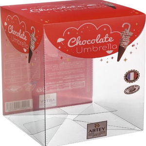 Chocolate packaging Box Printed Foldable Plastic Customized Gift Custom PET Packaging Recyclable Cookies box Umbrella chocolate