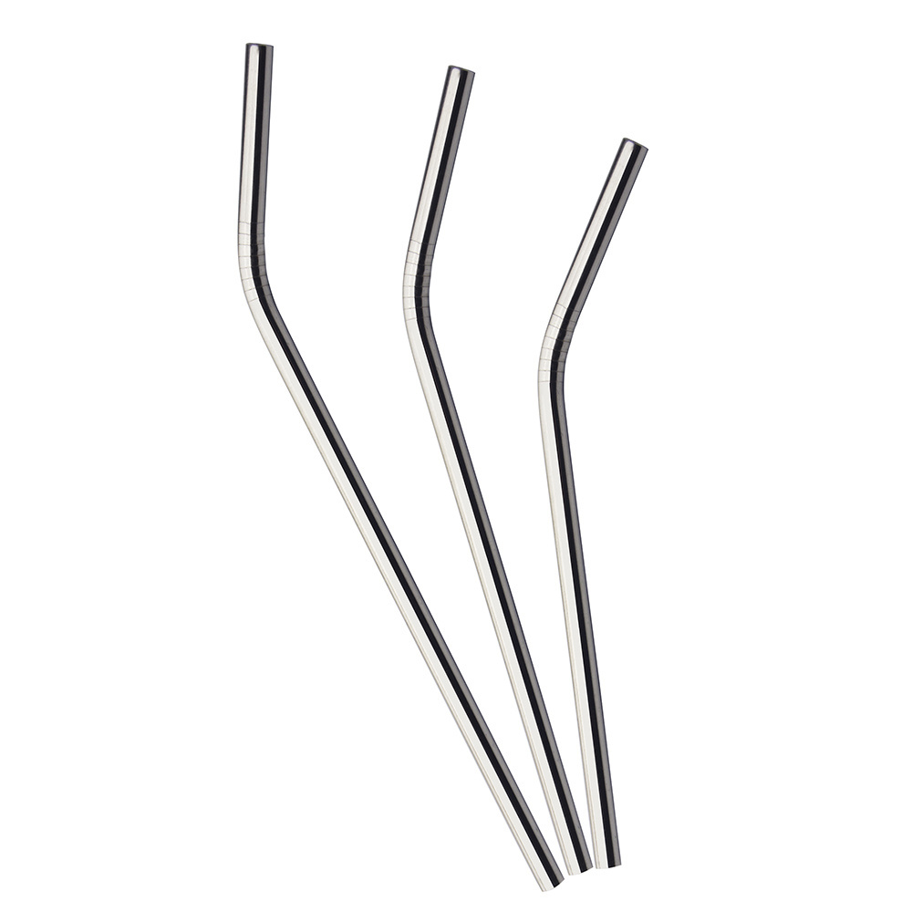 Customize logo 6mm bubble tea reusable drinking Straws Stainless Steel Metal Boba Straw