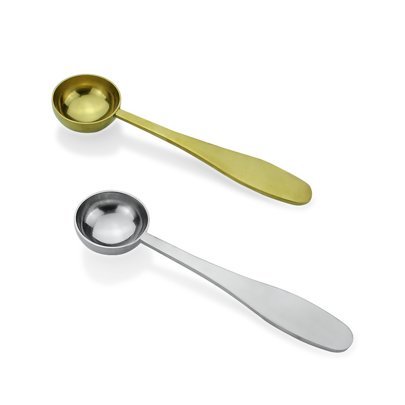 Ready to ship Food grade stainless steel bulk mini metal spoons 5ml matcha tea spoon