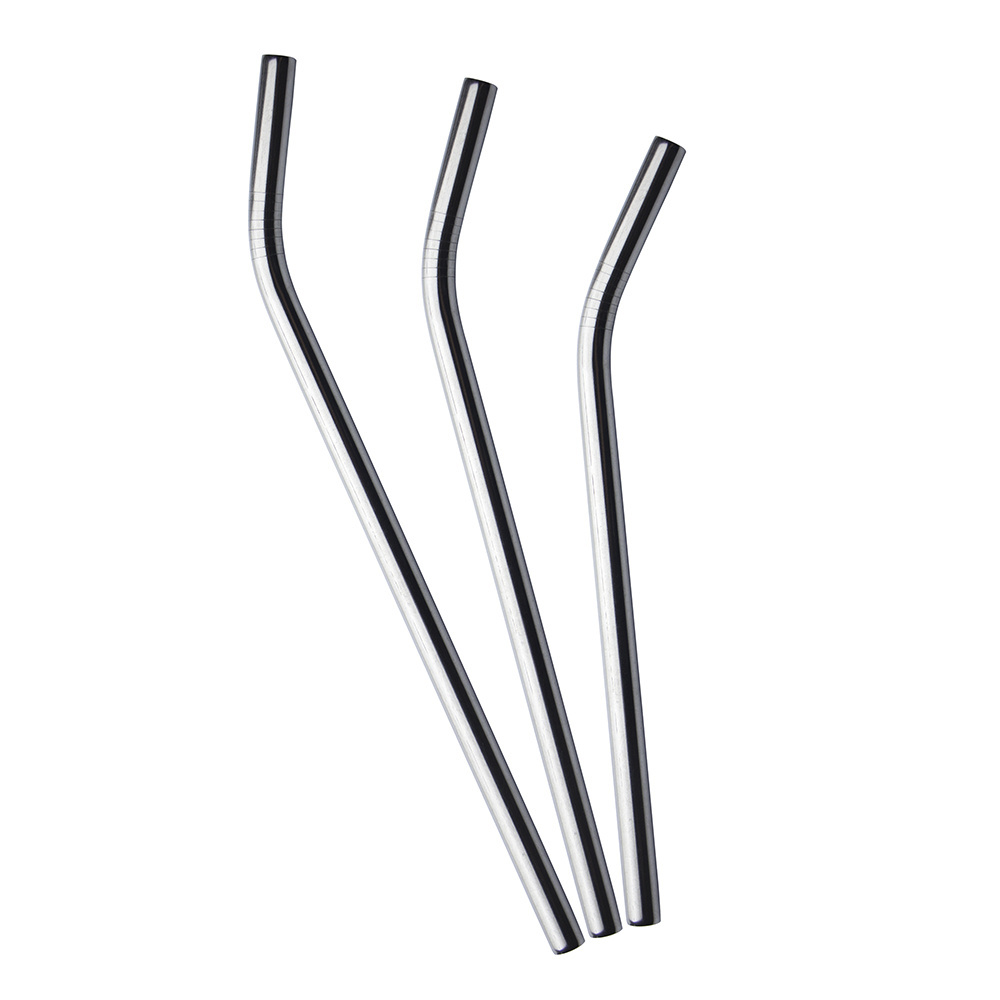 Customize logo 6mm bubble tea reusable drinking Straws Stainless Steel Metal Boba Straw