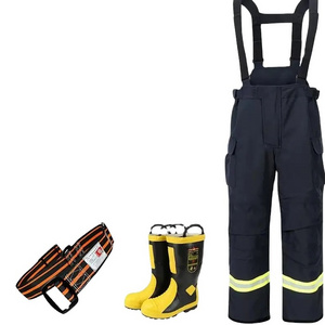 Classic Jacket fire pants firefighting helmet  boots Fireman Fire Fighting Firefighter Suits