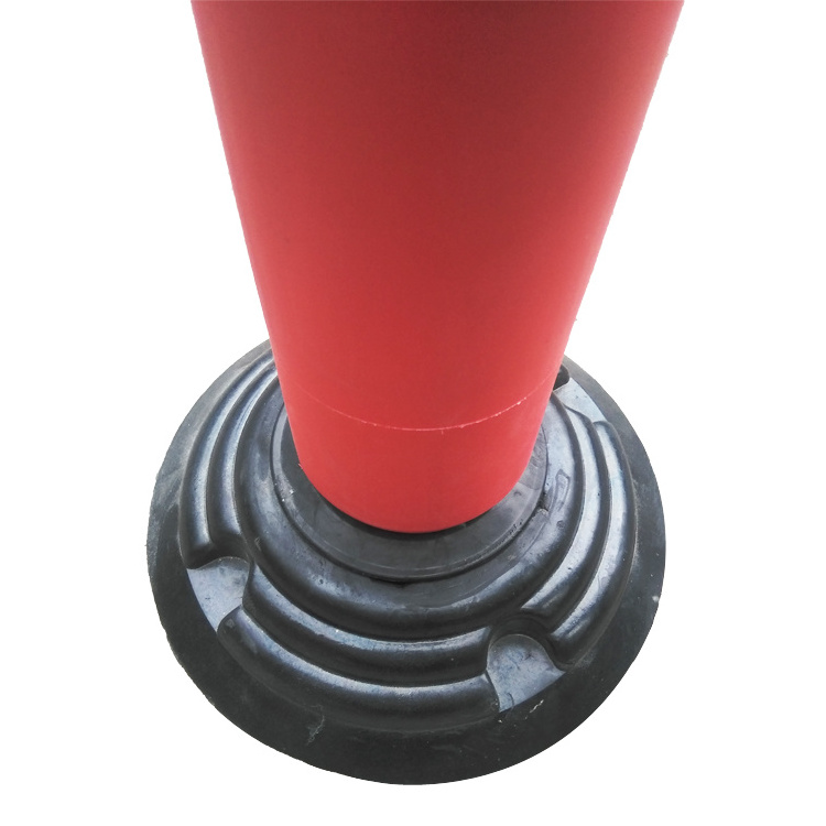 PE Flexible Plastic Traffic Road Delineator Lane Divider Warning Post With Heavy Rubber Base Sale