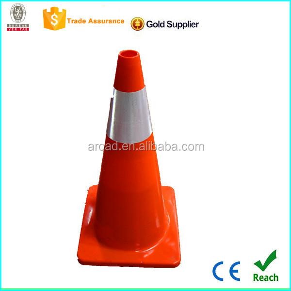 Best sales 28inch/700mm orange reflective used road PVC traffic cone