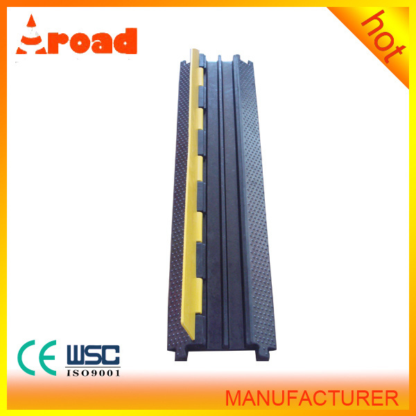 Rubber cable protector 5 channel ,Rubber Cable Tray ,heavy duty pu plastic cable car ramp